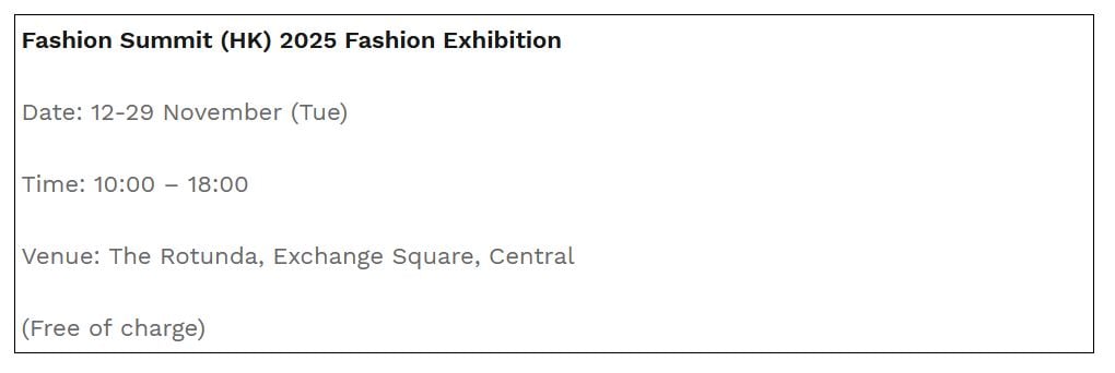 Fashion summit (hong kong) 2025 returns to illuminate the art of sustainable fashion