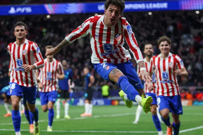 Gimenez header gives Atletico dramatic late win over Inter Milan