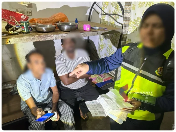 Johor immigration detains 74 illegal immigrants in overnight raid