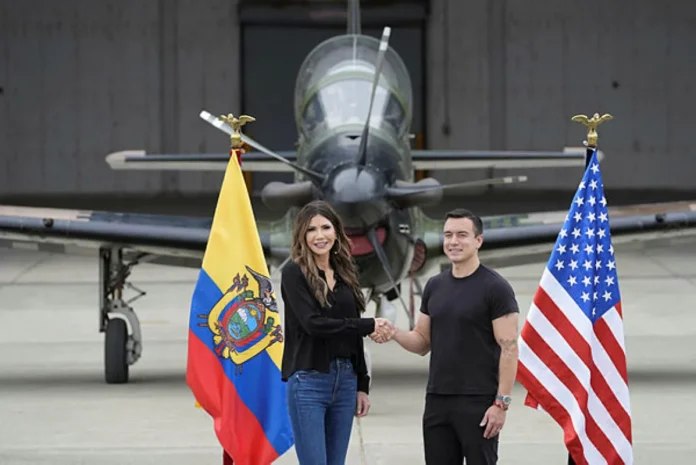 US security chief tours Ecuador bases ahead of key referendum