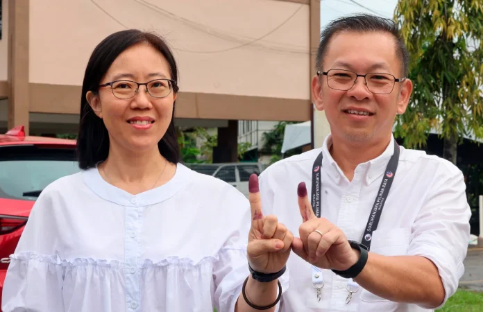 Sabah DAP leaders cast votes in Penampang state elections
