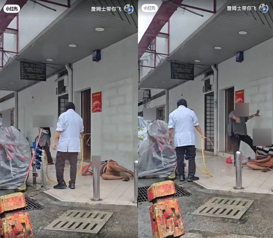 Security guard and man caught on viral video spraying water, kicking homeless man in Cheras