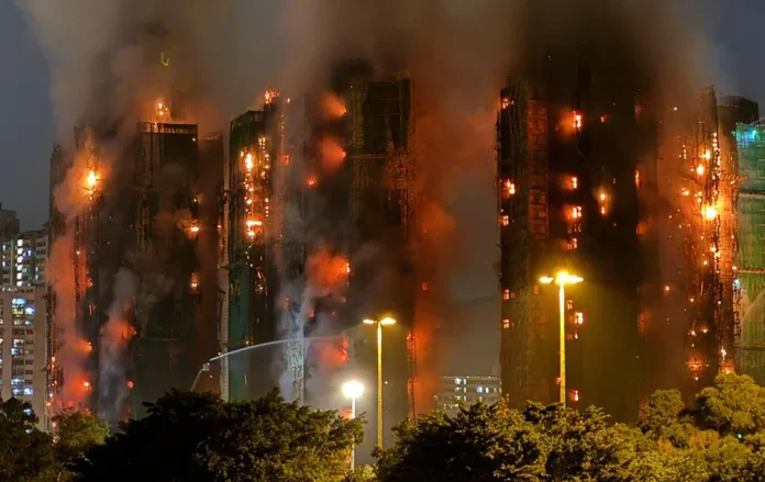 Hong Kong residential fire kills four, including firefighter