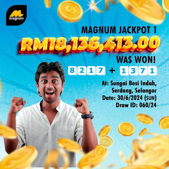 RM18 million Magnum 4D Jackpot winner to share windfall with family