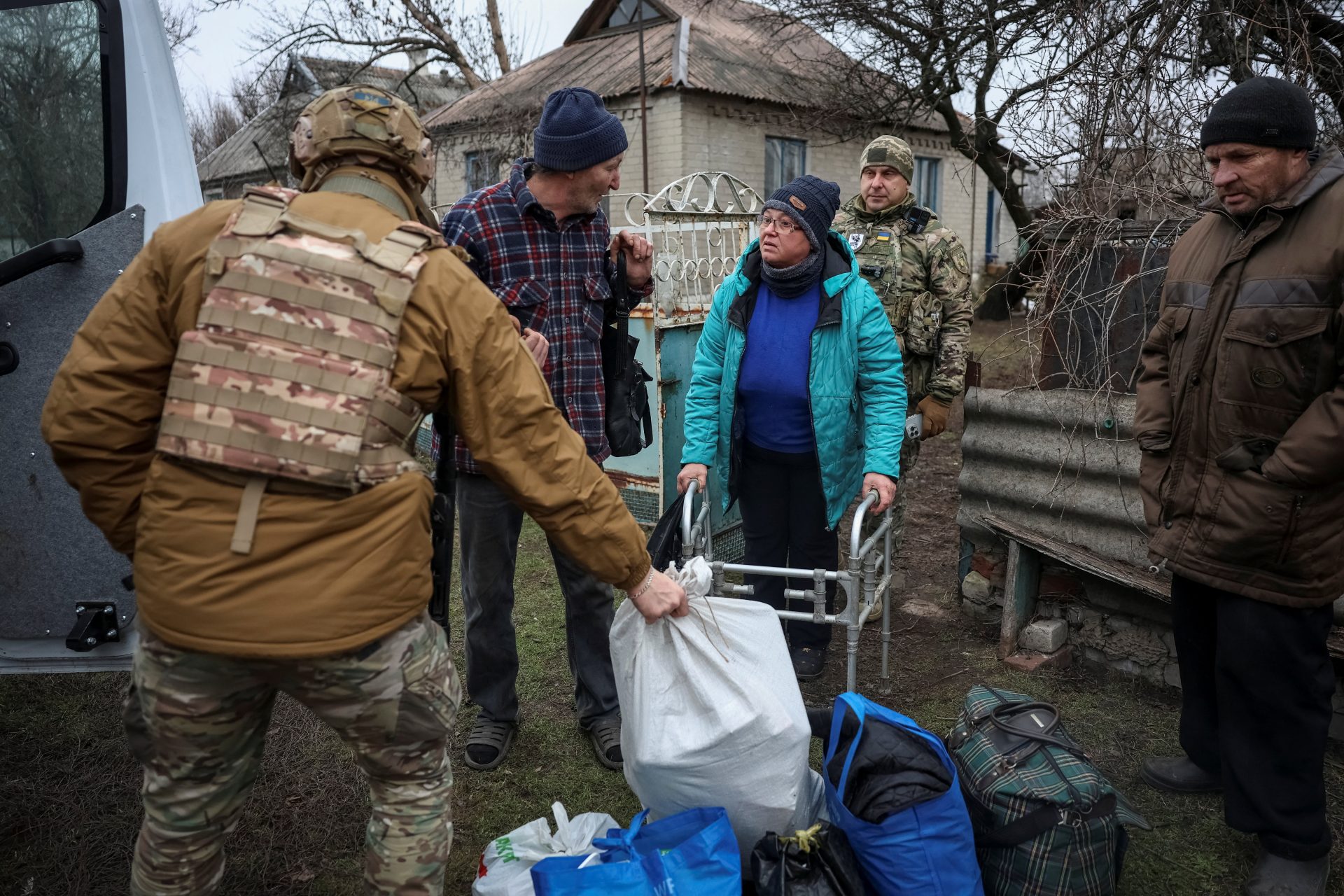 Evacuation of residents from the frontline village of Kryvorizhzhia