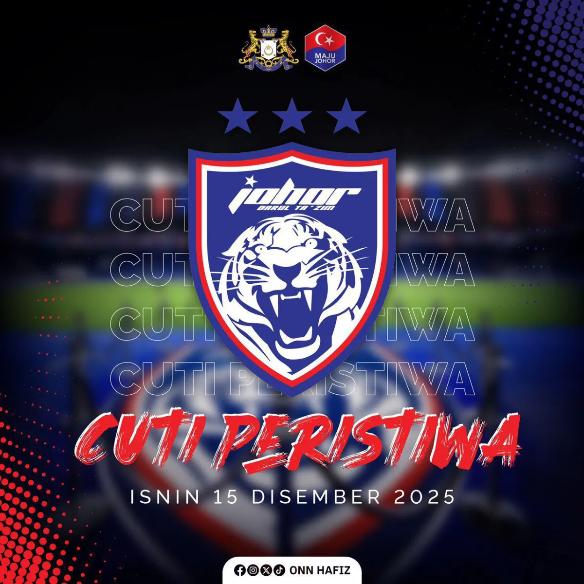 JDT cuti peristiwa