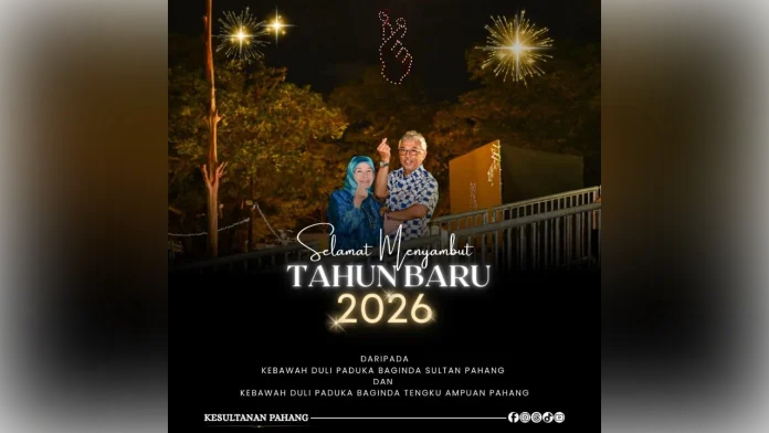 Sultan Pahang dan Tengku Ampuan zahir ucapan selamat Tahun Baharu 2026