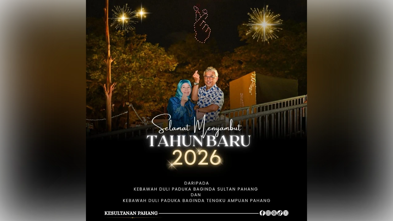 Sultan Pahang dan Tengku Ampuan zahir ucapan selamat Tahun Baharu 2026 Sultan Pahang dan Tengku Ampuan zahir ucapan selamat Tahun Baharu 2026