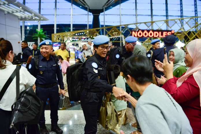 Malaysian police officers return from UN peacekeeping mission in South Sudan