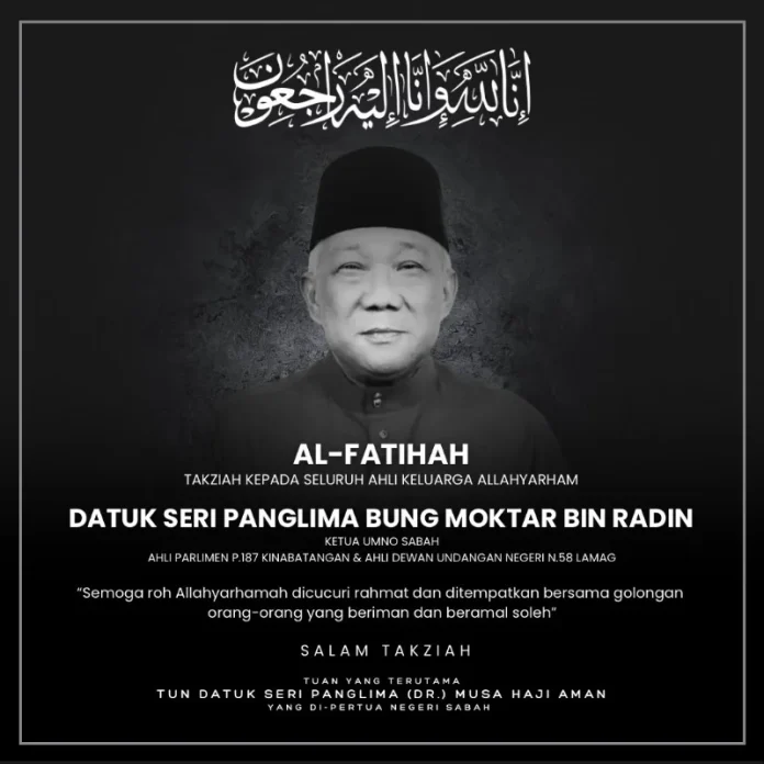 Tun Musa saddened by Bung Moktar's passing, praises his service