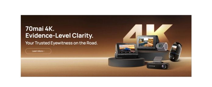 Untitled-1 70mai Launches 4K Dash Cam Series: True 4K Provides Evidence-Level Clarity
