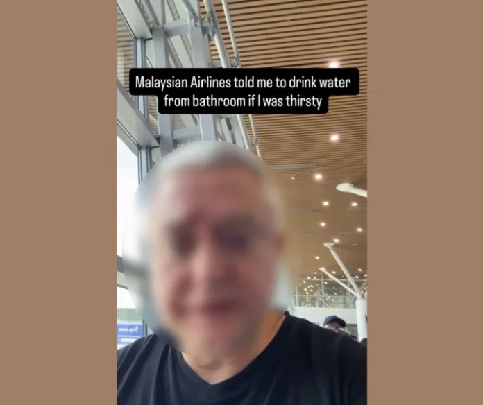 Foreigner claims MAS crew was rude, told to refill water “from the bathroom,” netizens fire back Foreigner claims MAS crew was rude, told to refill water “from the bathroom,” netizens fire back