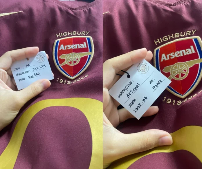 M’sian wife shocked after finding RM850 price tag on husband’s Arsenal jersey, netizens roast him M’sian wife shocked after finding RM850 price tag on husband’s Arsenal jersey, netizens roast him
