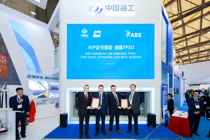 MISC and China Offshore secure American Bureau of Shipping approval-in-principle for ammonia FPSO design concept