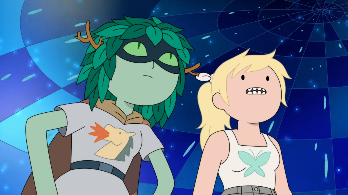 Finn (left) and huntress wizard, whose relationship is explored in depth this season of adventure time as she
fights to save his life