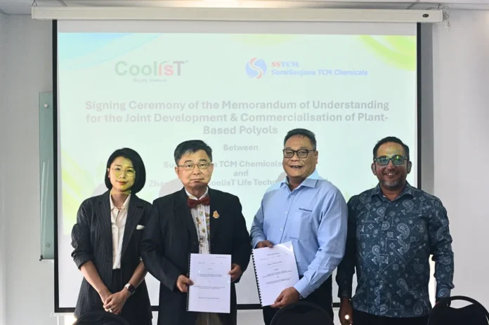 cool-sumisaujana-coolist-china SumiSaujana collaborates with China’s CoolisT Group to develop plant-based polyols
