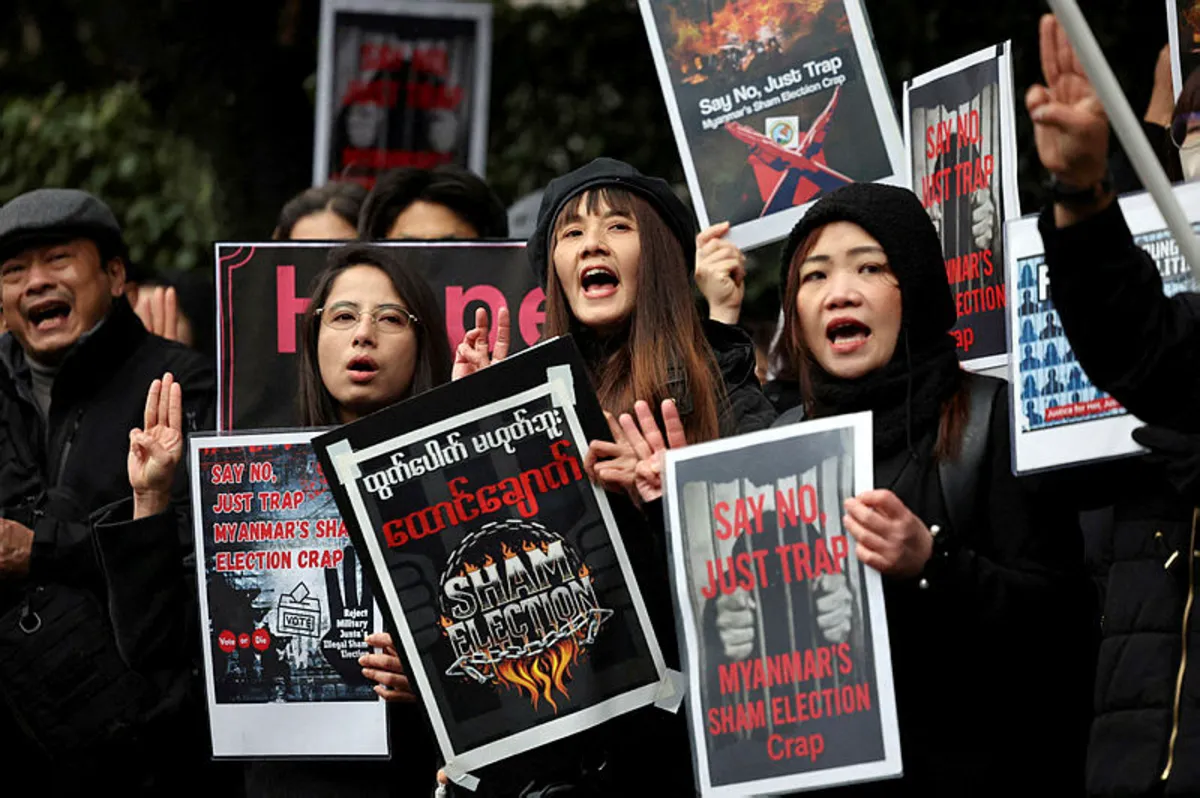 myanmar-election-military Why is Myanmar's junta holding an election during a civil war?