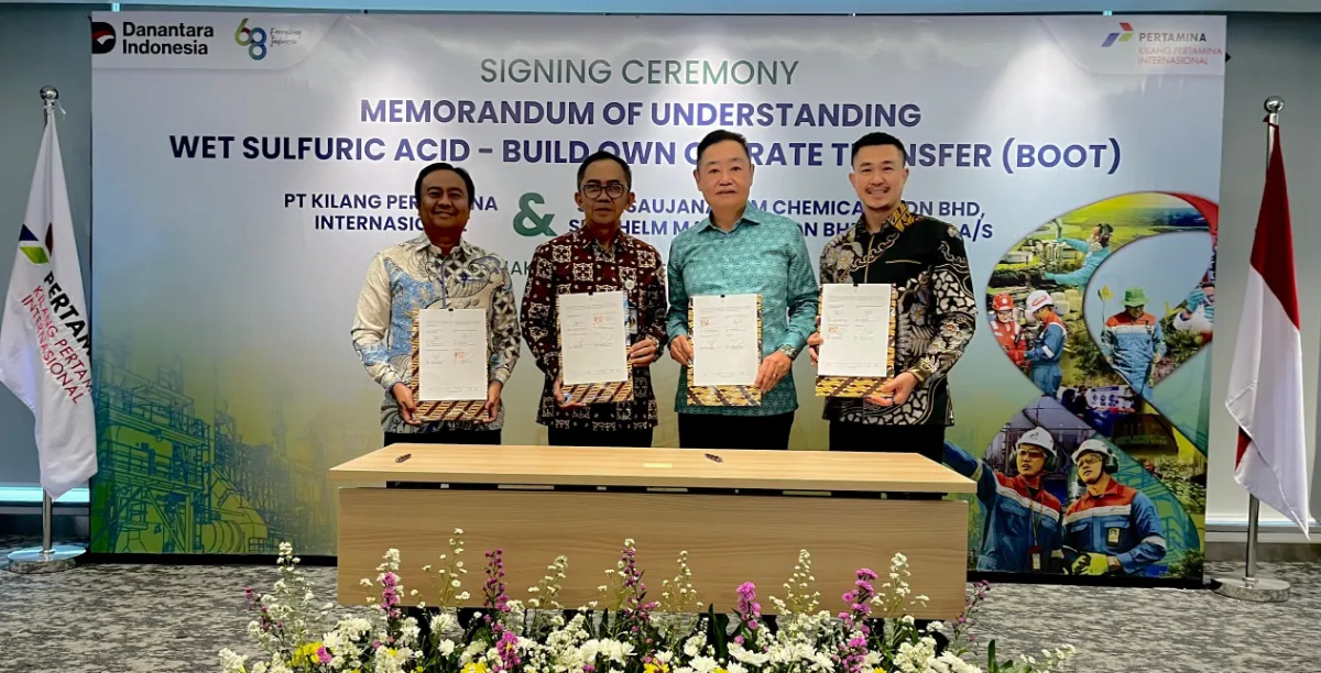 PETALING JAYA: SumiSaujana Group Bhd, a manufacturer of oil and gas specialty chemicals, announced that its wholly owned subsidiary, SumiSaujana TCM Chemicals Sdn Bhd, has signed a memorandum of understanding (MoU) with PT Kilang Pertamina Internasional (KPI), SPCI HELM Malaysia Sdn Bhd and Denmark-based Topsoe A/S to jointly explore the development of a wet gas sulphuric acid (WSA) facility at one of KPI’s refinery units in Indonesia. The parties will collaborate to evaluate the technical, commercial and financial feasibility of implementing a WSA project under a build-own-operate-transfer (Boot) model. The facility will convert acid gas produced during refinery operations into commercial-grade sulphuric acid while recovering heat for reuse, helping reduce emissions and comply with environmental regulations. This circular waste-to-value approach helps reduce sulphur emissions and other pollutants, lowers overall greenhouse gas emissions, supports compliance with environmental regulations and aligns with refinery operators’ broader low-carbon and energy efficiency objectives by turning industrial waste into valuable products and energy. SumiSaujana executive deputy chairman Toh Chee Seng said the MoU marks an important step in expanding SumiSaujana’s role from a specialty chemicals provider into a more integrated refinery solutions partner within the region. He said that by working alongside PT Kilang Pertamina, SPCI HELM Malaysia, and Topsoe, the companies can jointly assess the technical and commercial viability of converting refinery acid gas streams into value-added products under a structured operating model, while supporting improved environmental performance through a waste-to-value approach. “While the collaboration is currently at the evaluation stage, it allows us to apply our technical expertise, strengthen our regional presence, and build a foundation for potential long-term participation in large-scale refinery infrastructure projects, subject to successful feasibility outcomes and the execution of definitive agreements,“ he said in a statement. SumiSaujana TCM Chemicals is responsible for leading the technical and commercial evaluation of the project, leveraging its experience in specialty chemicals and refinery-related solutions. The scope includes coordination with Topsoe on WSA technology inputs, engineering considerations and proprietary process requirements, as well as collaboration with SPCI HELM on sulphuric acid offtake, logistics and downstream market considerations. PT Kilang Pertamina, a sub-holding company of Indonesia’s national oil company PT Pertamina, will provide the necessary refinery data, site access and operational support to facilitate the feasibility assessment. Topsoe, a globally recognised technology provider with a strong focus on energy efficiency, decarbonisation, green energy, and its proprietary WSA technology, will contribute process design inputs, indicative licensing parameters, and technical advisory support. At the same time, SPCI HELM will provide insights into the sulphuric acid market demand, distribution and regional supply dynamics. Topsoe’s technologies are widely deployed to help refineries and industrial operators reduce emissions, improve energy efficiency and support the transition towards lower-carbon operations, reinforcing the project’s alignment with sustainability and ESG-driven infrastructure development. Any potential Boot structure, including the establishment of a special-purpose vehicle, will be subject to further discussions and the execution of definitive agreements following completion of the feasibility study. SumiSaujana said it continues to pursue strategic collaborations that strengthen its regional presence, expand its technical solution offerings and support sustainable growth across the oil and gas and industrial chemicals value chain.