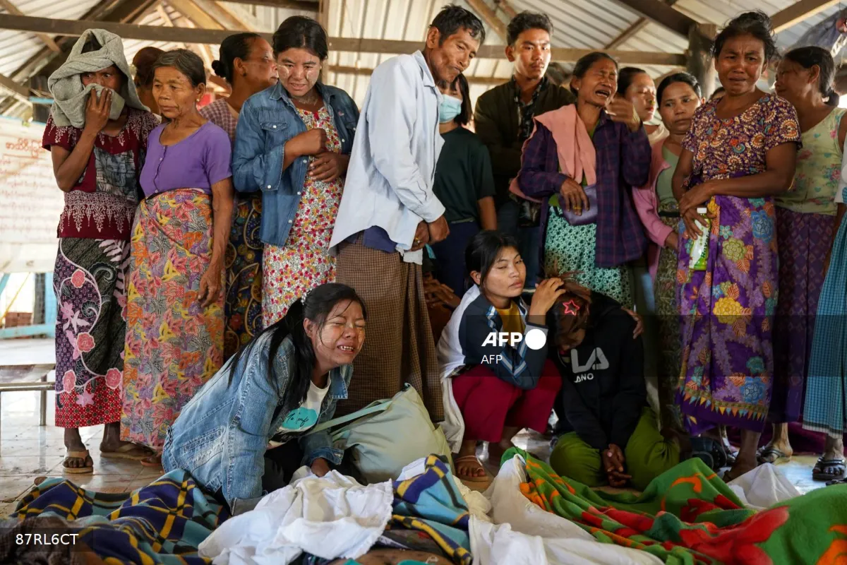 topshotmyanmarconflictunrest Myanmar junta air strike on hospital kills 31, aid workers say