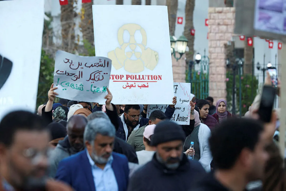 Tunisians revive protests in Gabes over pollution from state chemical plant