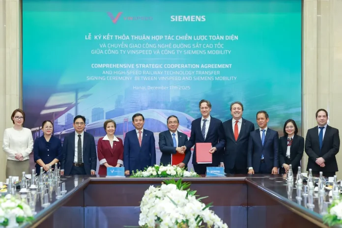 vinspeed VinSpeed and Siemens Mobility sign a comprehensive strategic cooperation agreement on high-speed rail