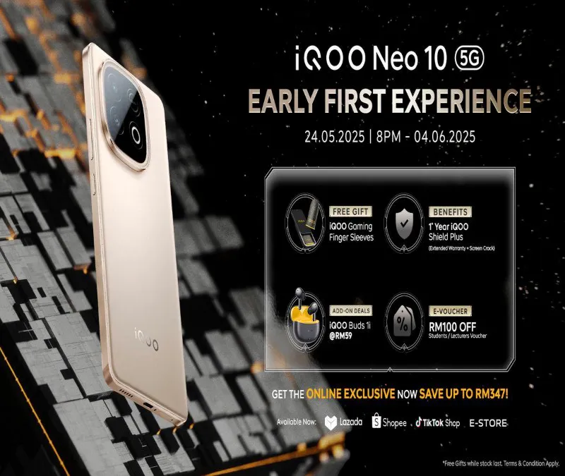 Iqoo neo 10 brings dual-chip gaming power to malaysian market