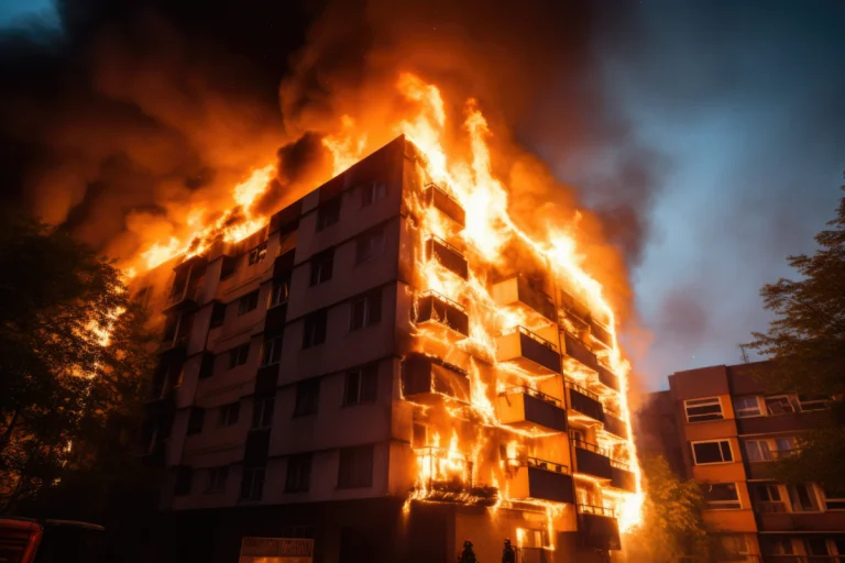 A fire incident at a building, where early response can make the difference between escape and tragedy. – 123RFPIC