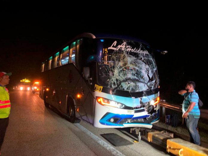 28 escape unhurt after express bus collides with trailer on LPT