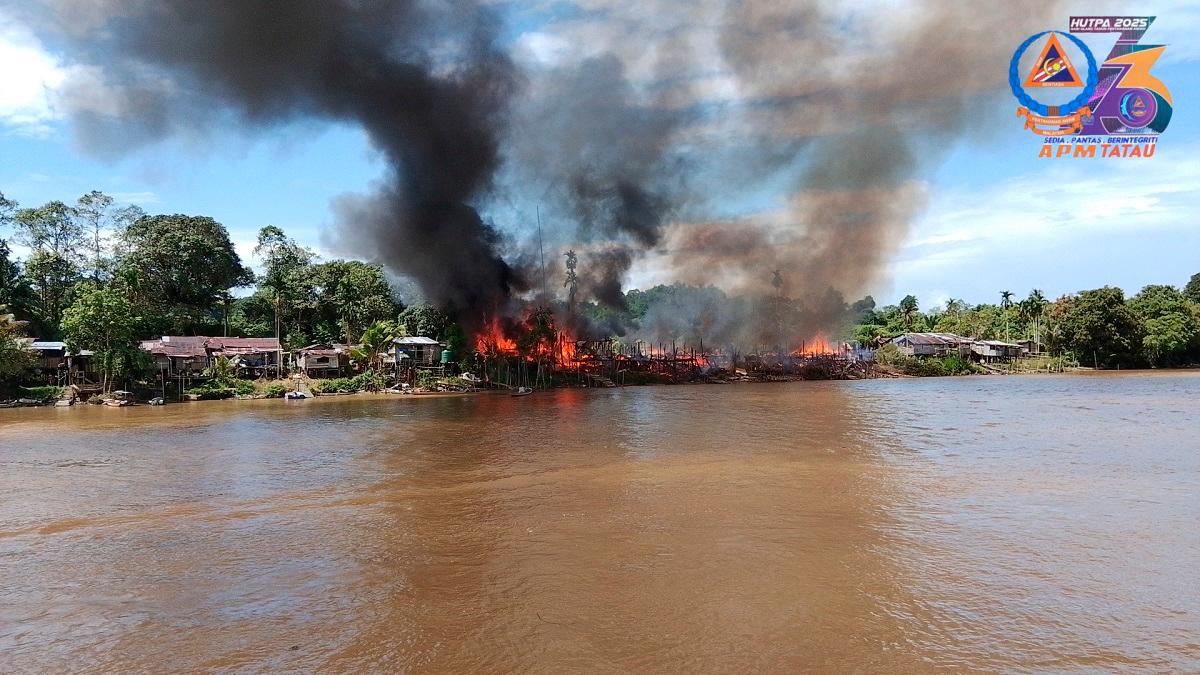 74 penduduk hilang tempat tinggal dalam kebakaran di Tatau