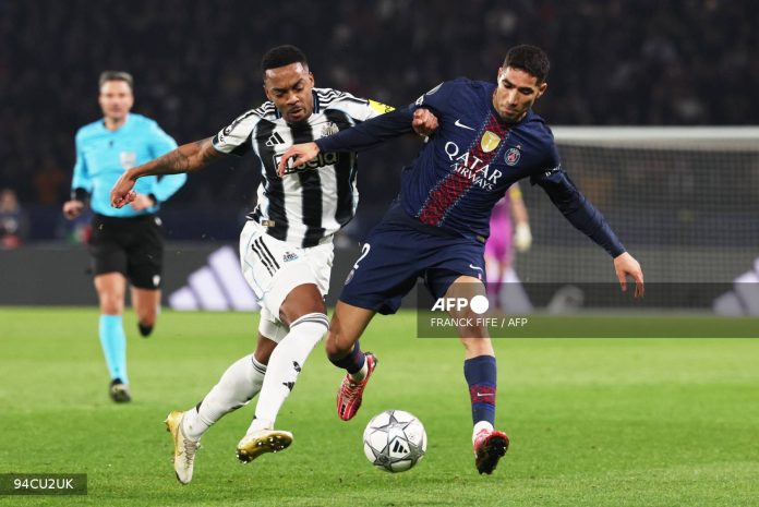 FBL-EUR-C1-PSG-NEWCASTLE PSG and Newcastle drop into Champions League play-offs after stalemate