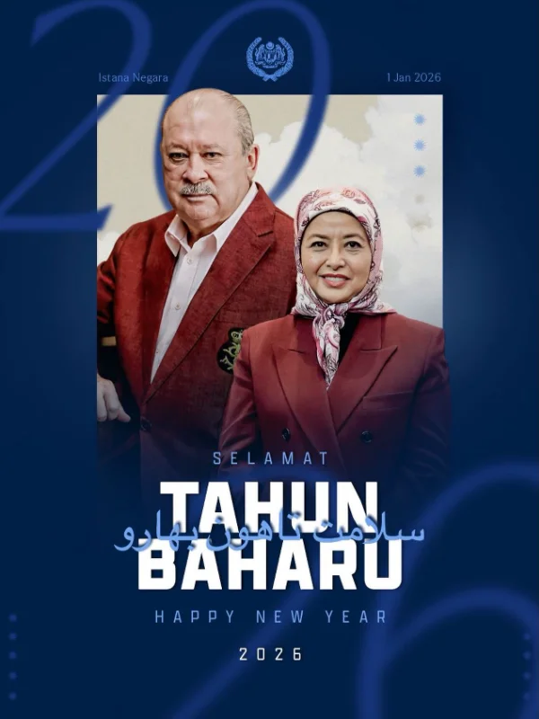 Agong, Raja Permaisuri zahir ucapan Selamat Tahun Baharu 2026