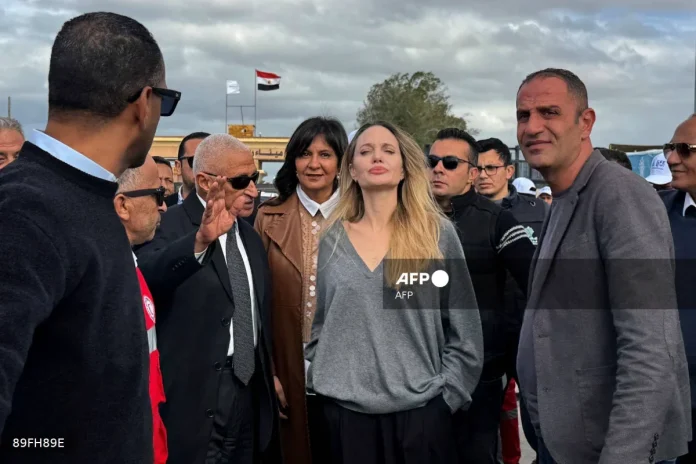 Angelina Jolie visits Rafah crossing to witness Gaza aid efforts