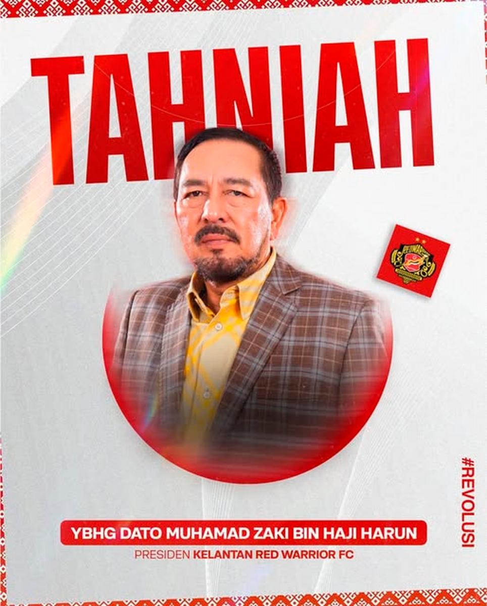 Bekas Ketua Polis Kelantan dilantik Presiden KRW FC