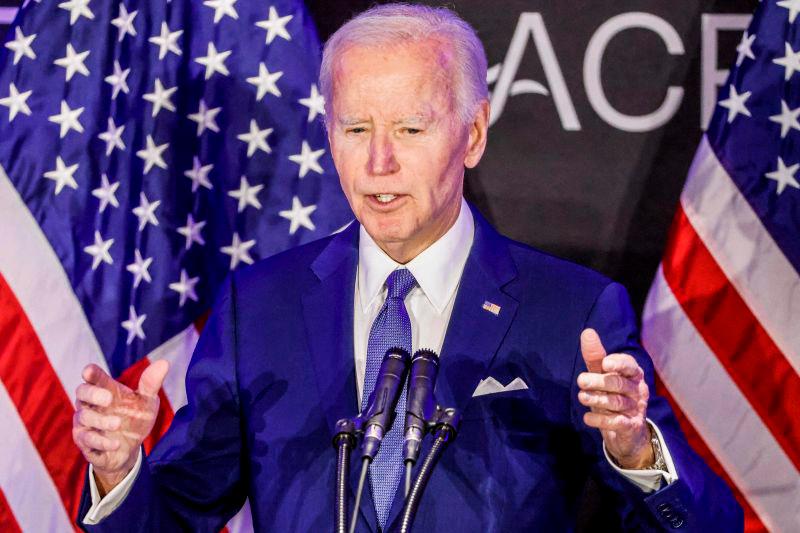 Biden slams Trump 'destruction' in first post-presidency speech