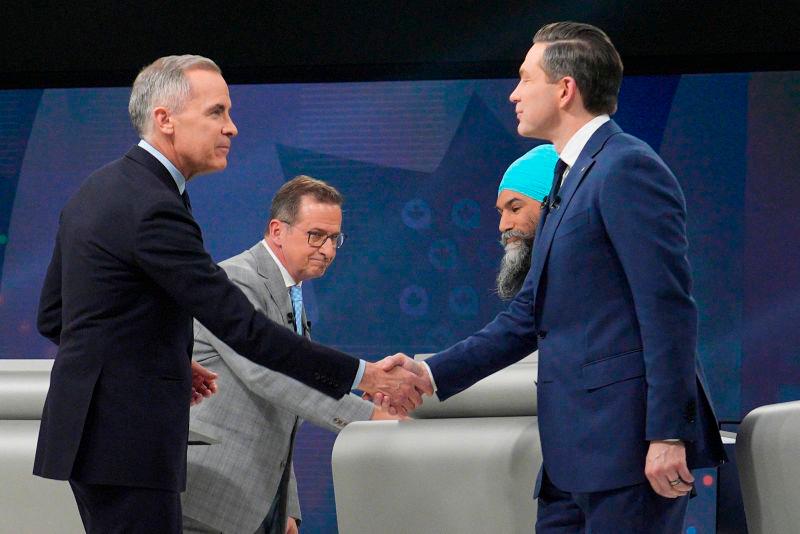 Carney clashes with chief rival for first time during Canada debate Carney clashes with chief rival for first time during Canada debate