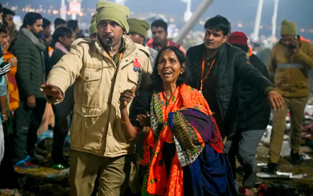 Casualties feared after barrier breaks at India’s Maha Kumbh festival