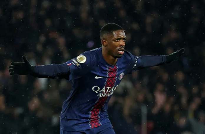 Dembele's magical brace leads PSG to top of Ligue 1