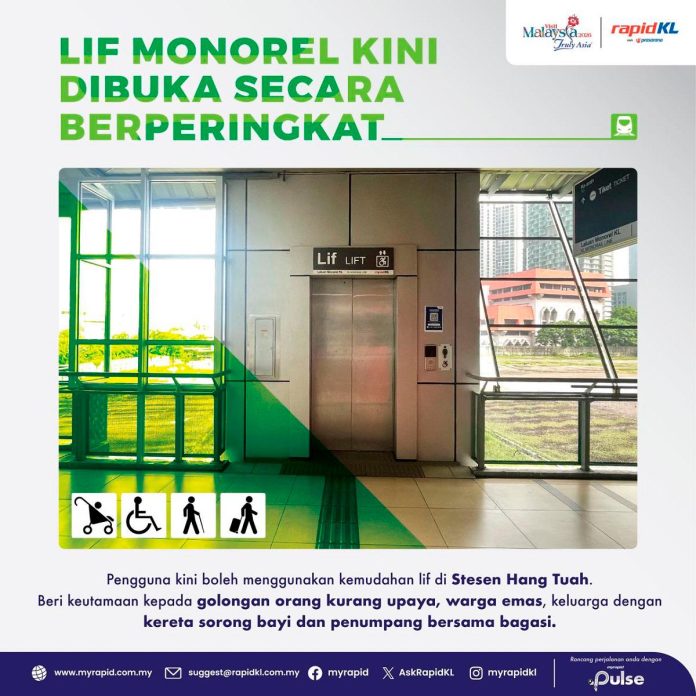 Eight upgraded lifts at five monorail stations now fully operational