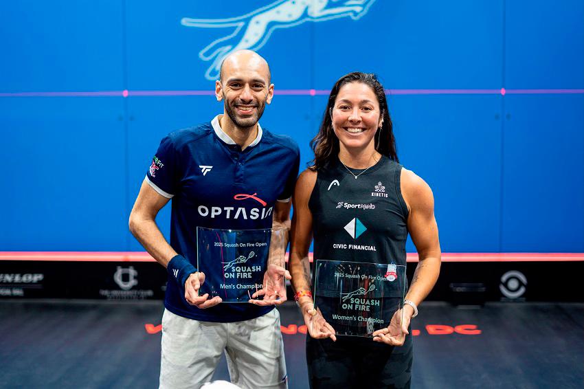 ElShorbagy and Sobhy capture 2025 Squash on Fire Open titles
