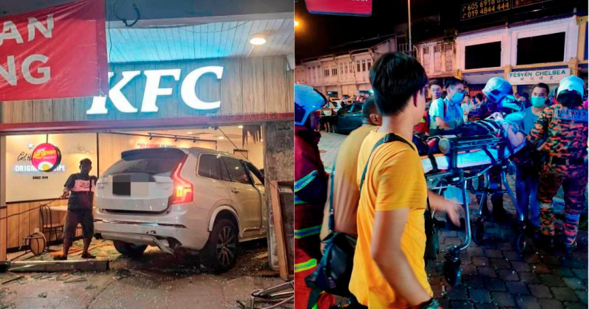 Elderly woman killed, 8 injured as SUV crashes into Sitiawan KFC outlet Elderly woman killed, 8 injured as SUV crashes into Sitiawan KFC outlet