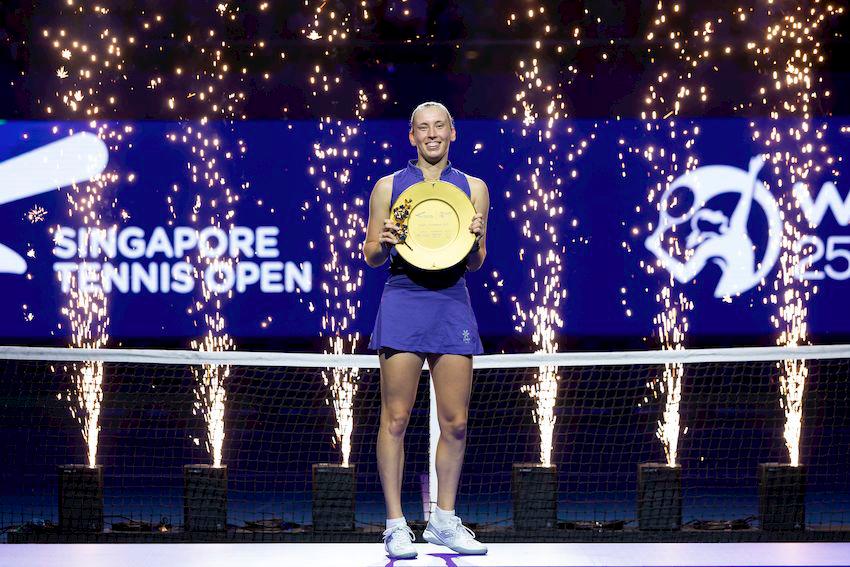 Elise Mertens clinches singles title at inaugural Singapore Tennis Open
