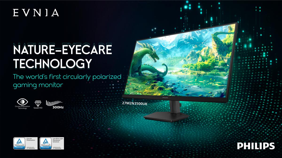 Evnia Launches the world’s first 27M2N3500UK Circularly Polarized gaming monitor with Natural-Eye Care technology