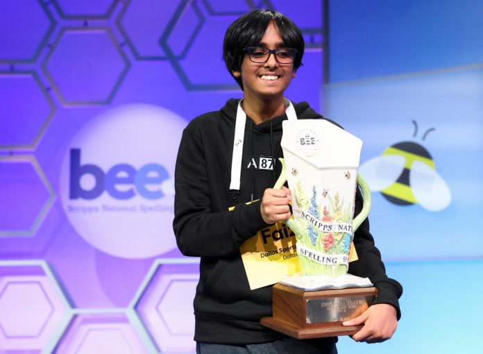 Faizan Zaki, 13, crowned US National Spelling Bee champion