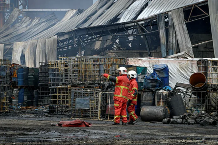 Fire at Olak Lempit facility did not involve hazardous materials