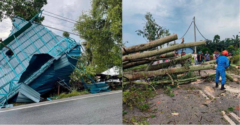 Houses damaged, trees uprooted as strong winds, thunderstorm wreaks havoc in Larut Matang and Selama 