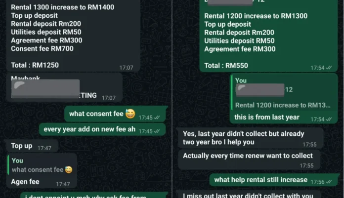 JB property agent's RM700 