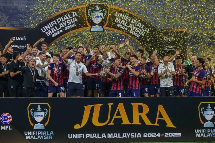 JDT completes triple treble with Malaysia Cup win