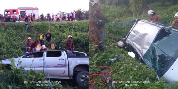 Kenderaan terjunam dalam gaung, bapa dan anak perempuan maut