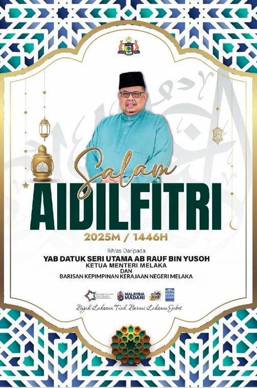 Ketua kerajaan negeri ucap Selamat Hari Raya Aidilfitri, ajak rakyat kukuh silaturahim Ketua kerajaan negeri ucap Selamat Hari Raya Aidilfitri, ajak rakyat kukuh silaturahim