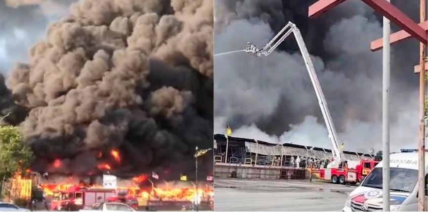 Kilang karpet di Nilai 3 terbakar Kilang karpet di Nilai 3 terbakar